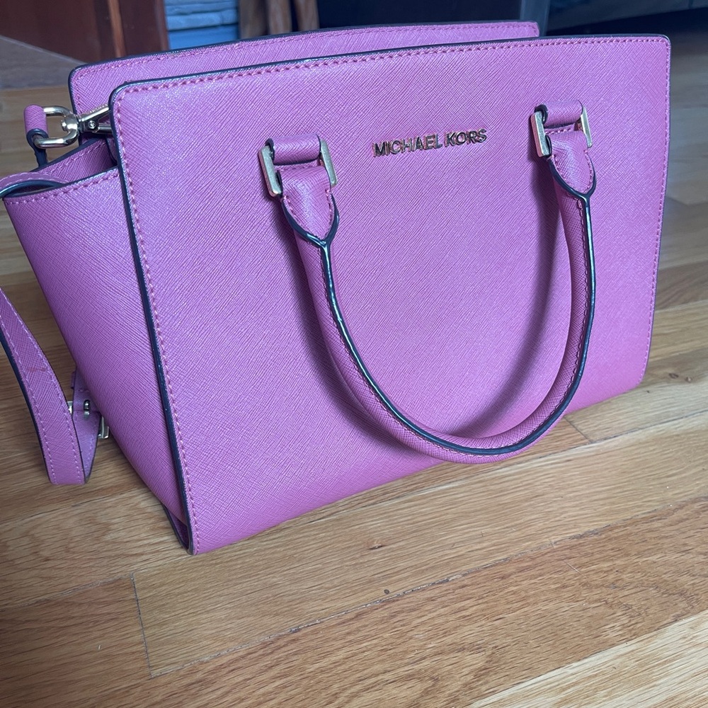 MICHAEL KORS Selma Medium Tote Satchel Dusty Rose